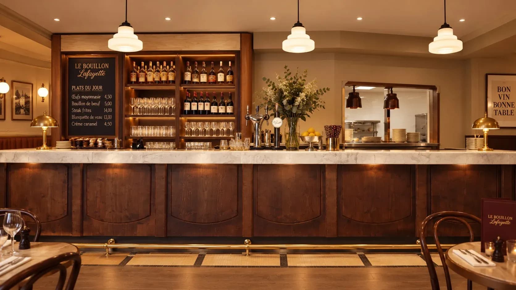Le comptoir du Bouillon Lafayette